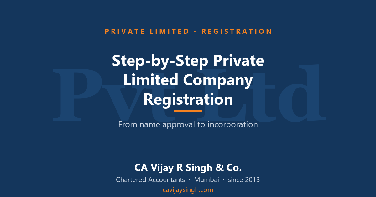 Step-by-step process for private limited company registration in India